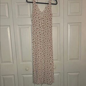 Reformation White and Red Floral Maxi Dress